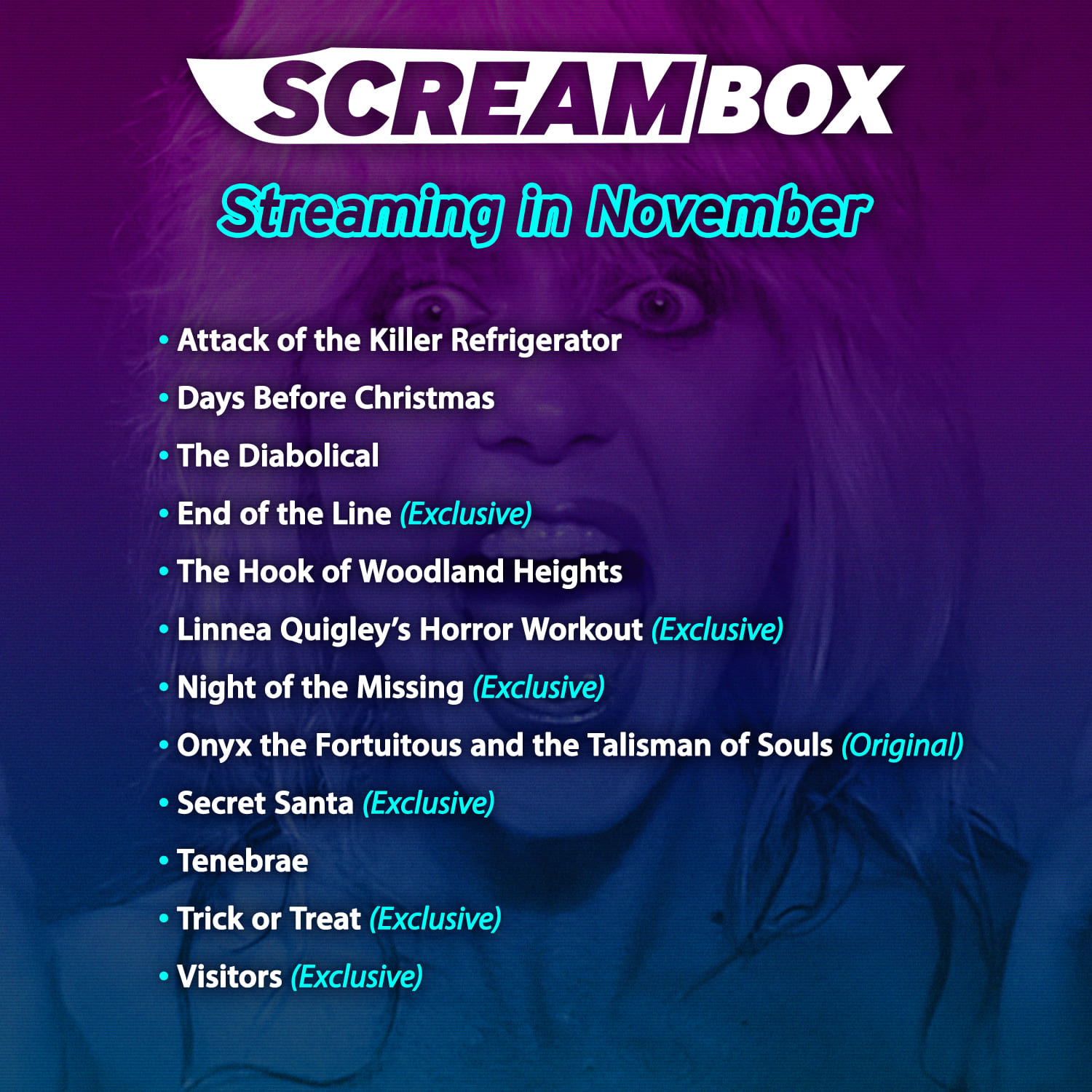 Screambox November 2023
