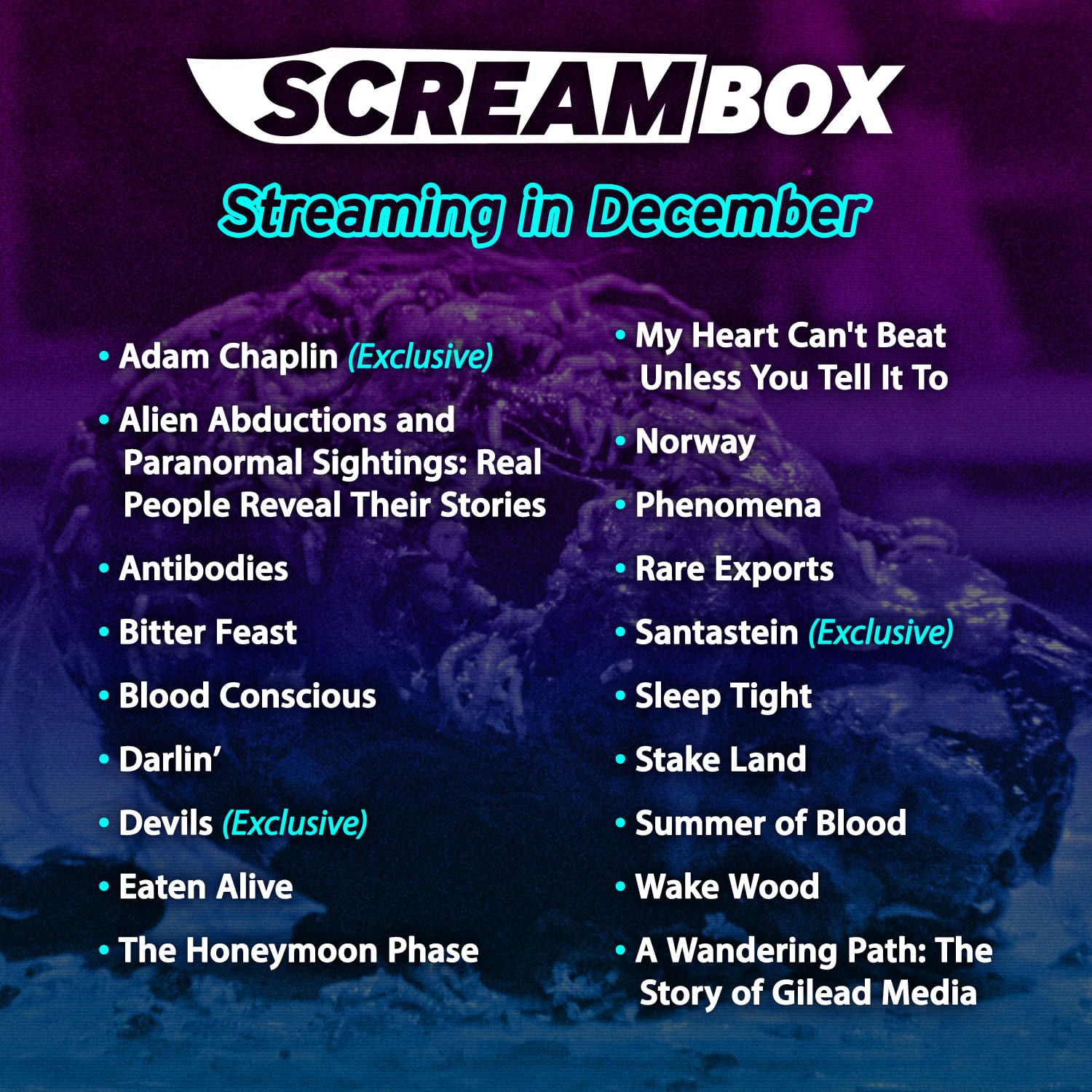 Screambox December 2023