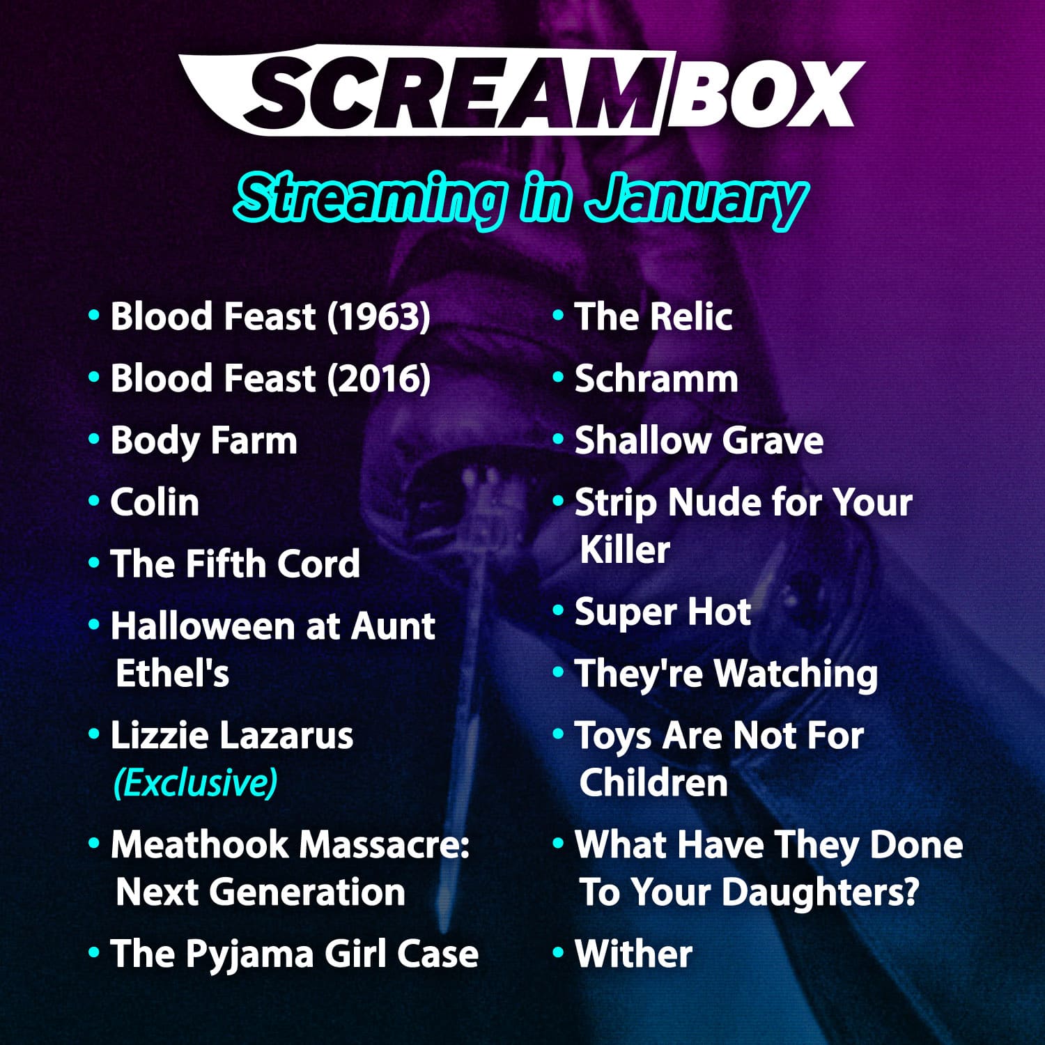 Screambox January 2025