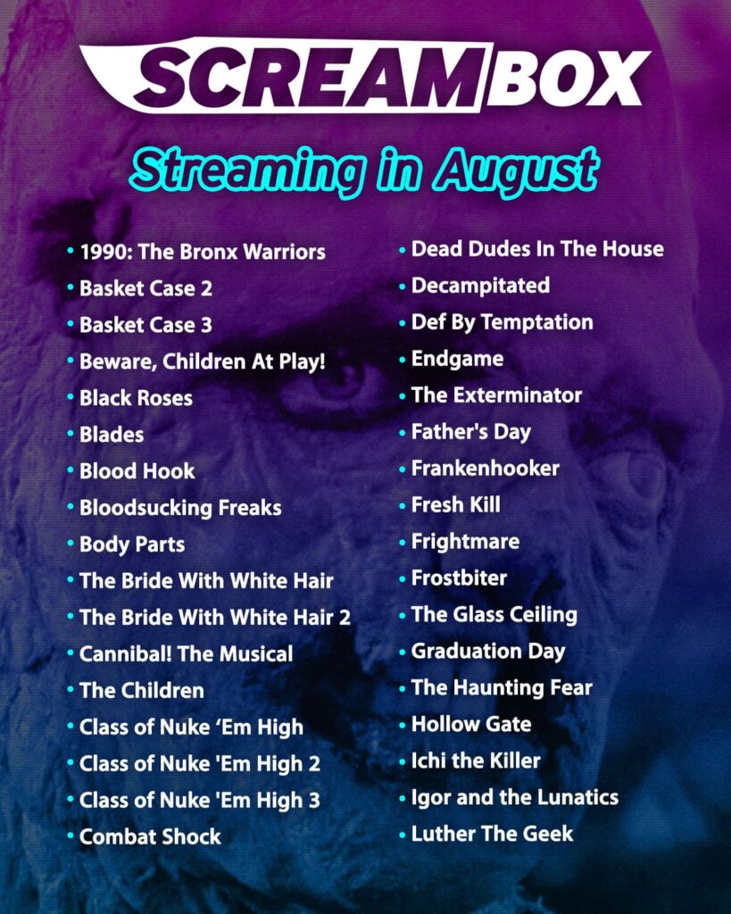 SCREAMBOX August 2025