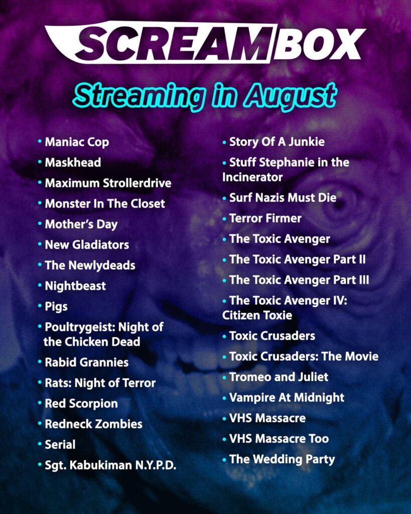 SCREAMBOX August 2025